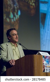 TEMPE, AZ - APRIL 6: Ira Flatow, Host Of The National Public Radio (NPR) Program Science Friday, Addresses The Origins Symposium At Arizona State University On April 6, 2009 In Tempe, AZ.