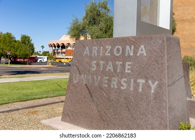 Tempe, AZ - September 2022: Arizona State University Sign On Campus