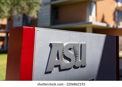 Tempe, AZ - September 2022: Arizona State University Sign On Campus