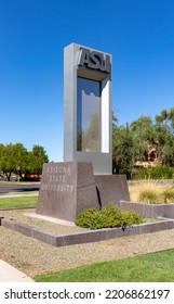 Tempe, AZ - September 2022: Arizona State University Sign On Campus