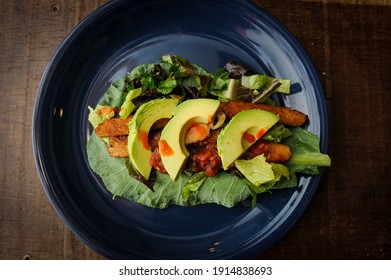 Tempeh BLT With Avocado And Hot Sauce.