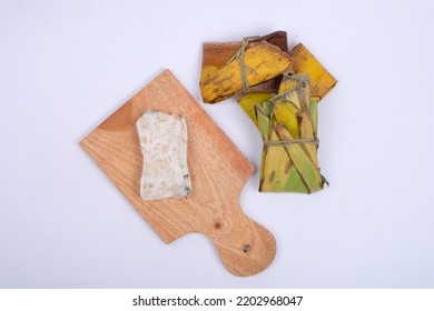 Tempeh Is A Traditional Indonesian Fermented Food Widely Consumed And Became Staple Food In Some Indonesian Diet. Tempeh Is Available In Banana Leaf.