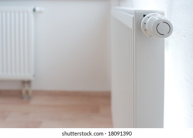 Temperature control knob on radiator. - Shutterstock ID 18091390