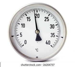 Temperature Gauge Isolated On White