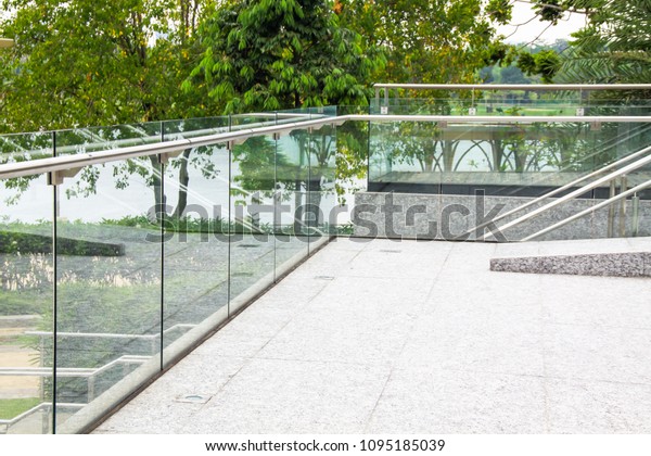 tempered laminated\
glass railing balustrade panels frame less ,safety glass for modern\
architectural\
buildings.