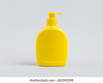 Download Template Bottle Soap Yellow Color On Healthcare Medical Stock Image 652593298 PSD Mockup Templates