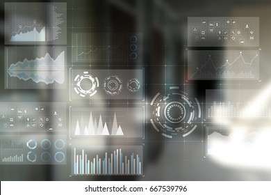 Template for text, Virtual screen Background. Business, internet technology and networking concept.