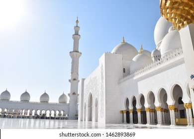 A Temple In Abudhabi, Uae, Sheikh Zayed Grand Mosque, Grand Mosque Center