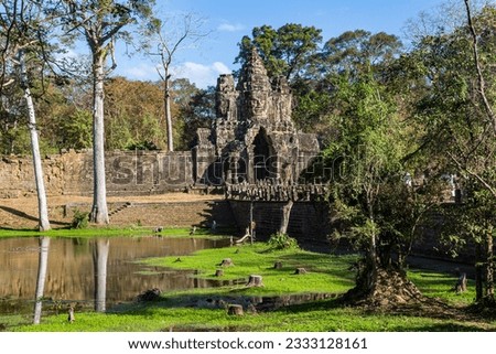 Temple in Angkor Wat complex, Seam Reap, Cambodia.