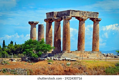 Temple Of Apollo In Corinth, Greece