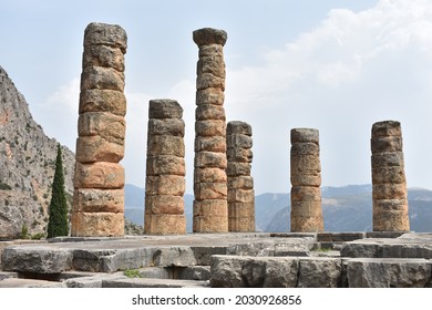 Temple Of Apollo In Delphi In Greece