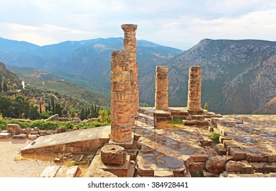 Temple Of Apollo In Delphi, Greece