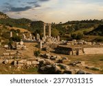 The Temple of Artemis. Sardes (Sardis) Ancient city. Manisa, Turkey. UNESCO World Heritage Tentative List. The most visited ancient buildings in Turkey. 