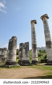 The Temple Of Artemis At Sardis (The Capital Of The Ancient Kingdom Of Lydia), The Fourth Largest Ionic Temple In The World, Is Situated On The Western Slopes Of The Acropolis.