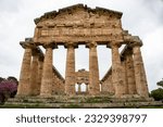 Temple of Athena in Archaeological Park of Paestum - Italy