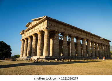 Temple Of Athena At Paestum Was An Ancient Greek City In Magna Graecia