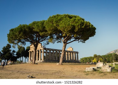Temple Of Athena At Paestum Was An Ancient Greek City In Magna Graecia