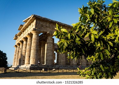 Temple Of Athena At Paestum Was An Ancient Greek City In Magna Graecia