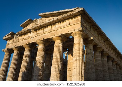 Temple Of Athena At Paestum Was An Ancient Greek City In Magna Graecia