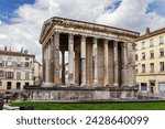 Temple of Augustus and Livia is a Roman temple built in the early 1st century, Vienne, France