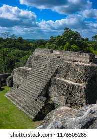 Temple In The Caracol Ruins In Cayo, Belize