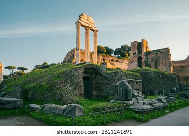 El Templo de Castor y Pólux fue un antiguo templo en el Foro Romano, Roma, Italia Central. Fue construido originalmente en agradecimiento por la victoria en la Batalla del Lago Regillus. Castor y Pollux estaban