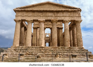 The Temple of Concordia in the Valley of Temples near Agrigento, Sicily