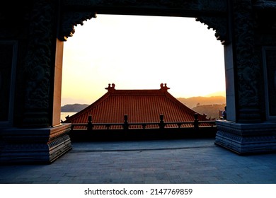 A Temple Of Confucious At Twilight By Sun Moon Lake