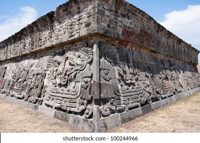 Temple Of The Feathered Serpent In Xochicalco (Mexico)