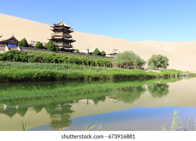 Temple In Gobi Desert In Dunhang China