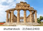 Temple of Hera at famous Paestum Archaeological UNESCO World Heritage Site, with most well-preserved ancient Greek temples in the world, Province of Salerno, Campania, Italy