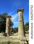 Temple of Hera (Heraion) in Olympia, Greece