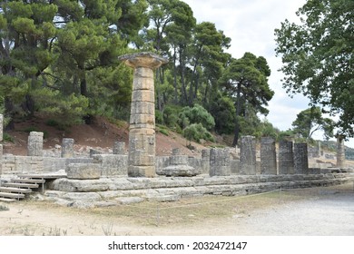 Temple Of Hera At Olympia In Greece