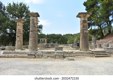 Temple Of Hera At Olympia In Greece