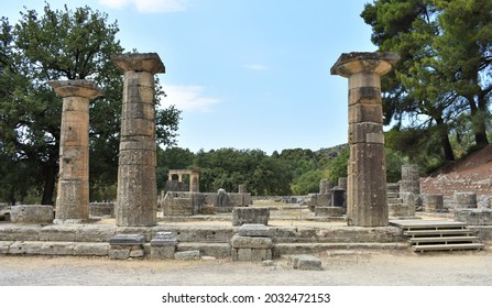 Temple Of Hera At Olympia In Greece