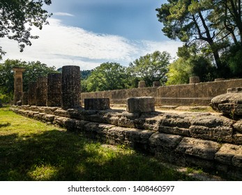 Temple Of Hera Ruins In Olympia