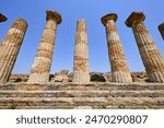 Temple of the Heracles in the Valley of the Temples in Agrigento, Sicily, Italy