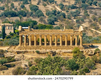 Temple of the Heracles in the Valley of the Temples in Agrigento, Sicily, Italy