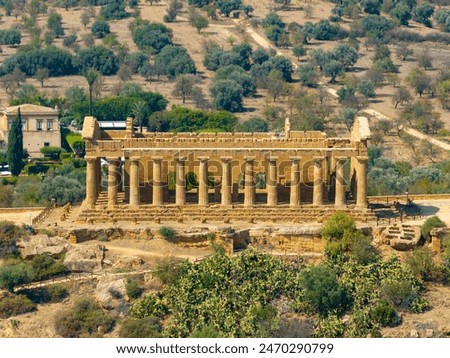 Temple of the Heracles in the Valley of the Temples in Agrigento, Sicily, Italy