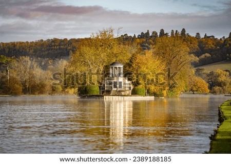 Temple island at sunrise on the river Thames