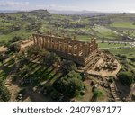 Temple of Juno located in the park of the Valley of the Temples in Agrigento, Sicily, Italy 
