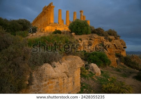 Temple of juno, valley of the temples, agrigento, unesco world heritage site, sicily, italy, europe