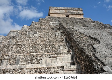 Temple Of Kukulkan, Pyramid In Chichen Itza, Yucatan, Mexico.
This Step Pyramid Is About 30 Metres High And Consists Of 9 Square Terraces, Each 2.57 Metres High, With A 6-metre Temple At The Summit.
