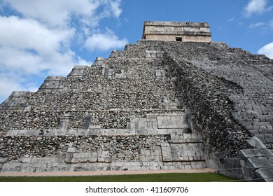 Temple Of Kukulkan, Pyramid In Chichen Itza, Yucatan, Mexico.
This Step Pyramid Is About 30 Metres High And Consists Of 9 Square Terraces, Each 2.57 Metres High, With A 6-metre Temple At The Summit.