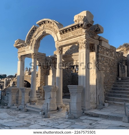 The temple of Medusa in the Ancient City of Ephesus Turkey.