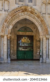 Temple Mount [Al-Haram Ash Sharif], Jerusalem Old Town, Israel - September 13, 2021: The Main Entrance Door Al Aqsa Mosque [the Furthest Mosque].