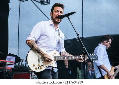 Temple Newsam Park , 4th September 2021, Frank Turner And The Sleeping Souls Perform Live At Slam Dunk Festival Leeds Uk. 