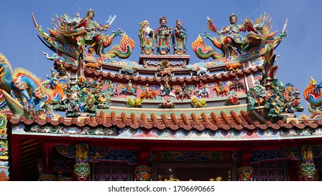 A Temple In The Old Street Of Daxi, Taoyuan, Taiwan, January