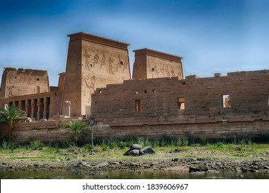 Temple Of Philae On The Nile River, After Its Transfer In The 1960s Due To The Aswan Dam Construction, Aswan, Egypt