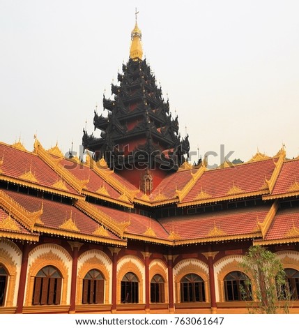 The temple of Phra Jow La Keng in the town of Tachileik, in the Republic of Myanmar (Burma).